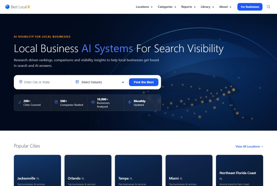 Homepage of BestLocalX.com