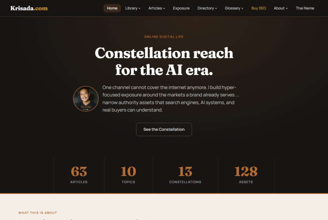 Homepage of Krisada.com