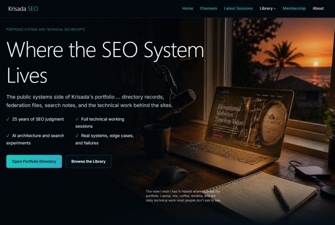 Homepage of seo.krisada.com