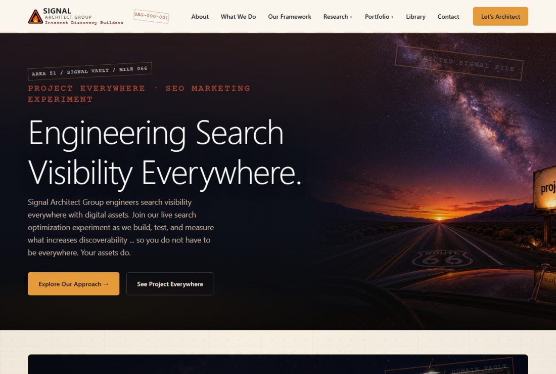 Homepage of SignalArchitectGroup.com